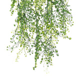 Artificial Hanging Plant (Mixed Green String of Pearls) UV Resistant 90cm - Top-Down View