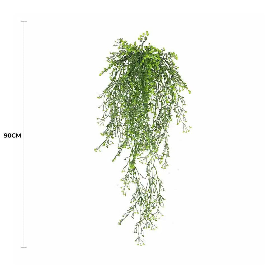 Artificial Hanging Plant (Natural Green) UV Resistant 90cm