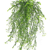 Artificial Hanging Plant (Natural Green) UV Resistant 90cm - Top-Down View