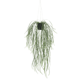 Artificial Hanging Potted Plant (Willow Leaf) 66cm UV Resistant - Side View