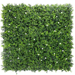 Luxury Flowering Artificial Buxus Hedge Panel UV Resistant Sample