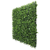 Luxury Flowering Artificial Buxus Hedge Panel UV Resistant Sample - Side View