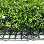 Luxury Flowering Artificial Buxus Hedge Panel UV Resistant Sample