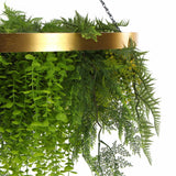 Imitation Gold Artificial Hanging Green Wall Disc 80cm (Limited Edition) UV Resistant Foliage - Side View