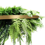 Gold Artificial Hanging Green Wall Disc 80cm UV Resistant Foliage