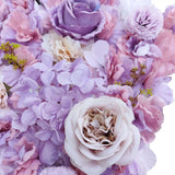 Artificial Flower Wall Backdrop Panel 40cm x 60cm Mixed Pink & White Flowers - Top-Down View