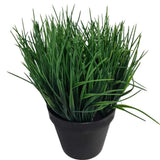 Potted Ornamental Artificial Mondo Dense Green Grass UV Resistant 30cm - Side View