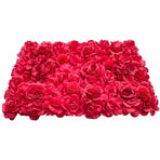 Artificial Flower Wall Backdrop Panel 40cm x 60cm Romantic Red