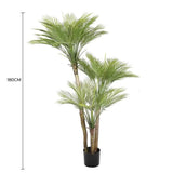 Artificial Parlour Palm Tree 180cm Multi Trunk UV Resistant - Front View