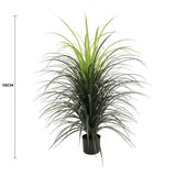 Potted Artificial Long Grass (Yucca Grass) 115cm UV Resistant - Front View