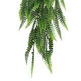 Artificial Hanging Fern Garland Bush UV Resistant and Fire Rated 18cm x 76cm - Side View