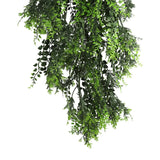 Artificial Hanging Mediterranean Fern Vine UV Resistant and Fire Rated 22cm x 76cm - Side View