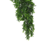 Artificial Mossy Hanging Cedar Vine Garland Bush UV Resistant and Fire Rated 22cm x 76cm - Side View
