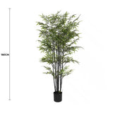 Premium Dense Artificial Black Bamboo 180cm