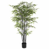 Premium Dense Artificial Black Bamboo 180cm - Side View