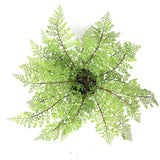Faux Small Potted Fern 35cm - Top-Down View