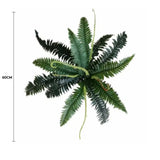 Artificial Dark Green Boston Fern 60cm - Front View