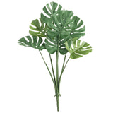 Artificial Monstera Split Leaf Philodendron Plant Stem 60cm UV Resistant - Front View