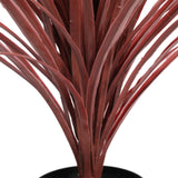 Burgundy Potted Artificial Long Grass (Yucca Grass) 115cm UV Resistant - Top-Down View