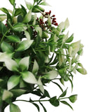 Artificial Flowering Holly Plant Stem UV Resistant 26cm - Front View