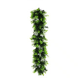 Artificial Extendable Hanging Flowering White Eucalyptus Vine UV Resistant 55cm - Front View
