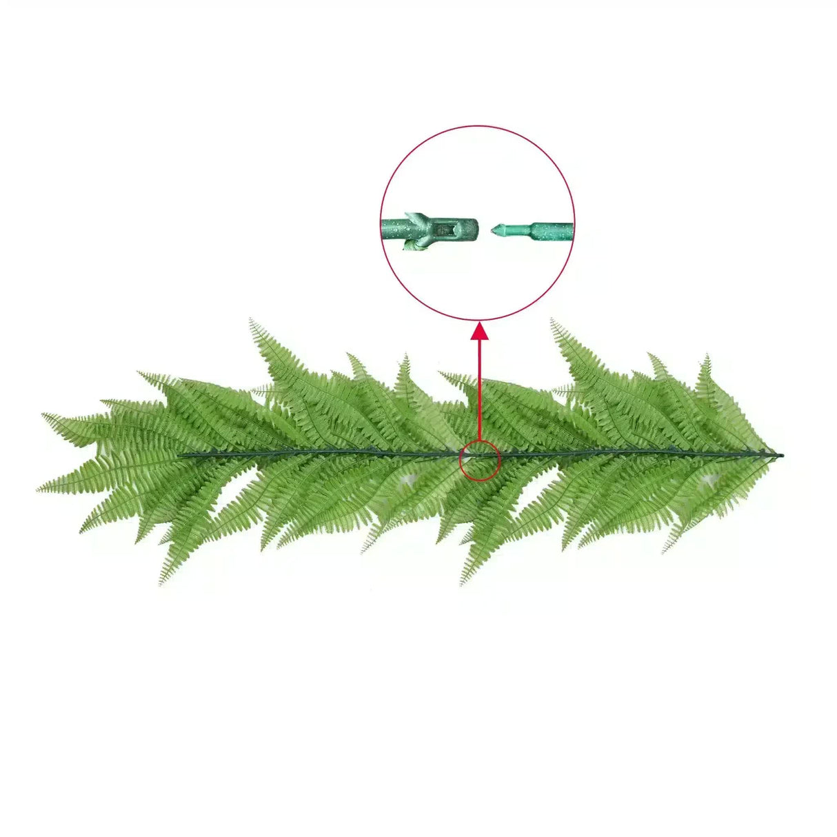 Artificial Extendable Hanging Bright Green Hanging Fern Bush Vine UV Resistant 55cm