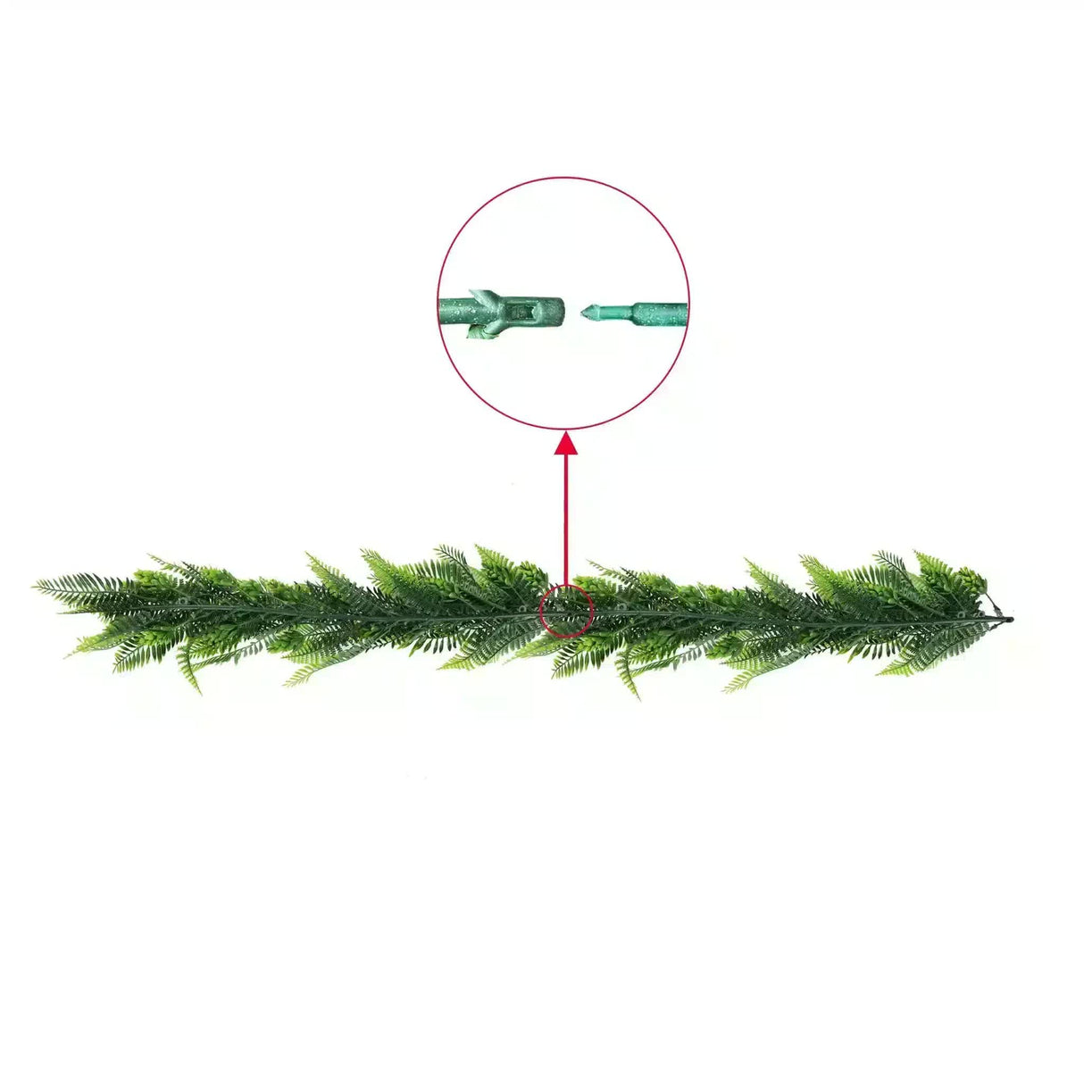 Artificial Extendable Hanging Bracken Fern Garland UV Resistant 55cm