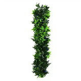 Artificial Extendable Hanging Bright Green Ivy Bush with Purple Flowers 55cm UV Resistant - Front View