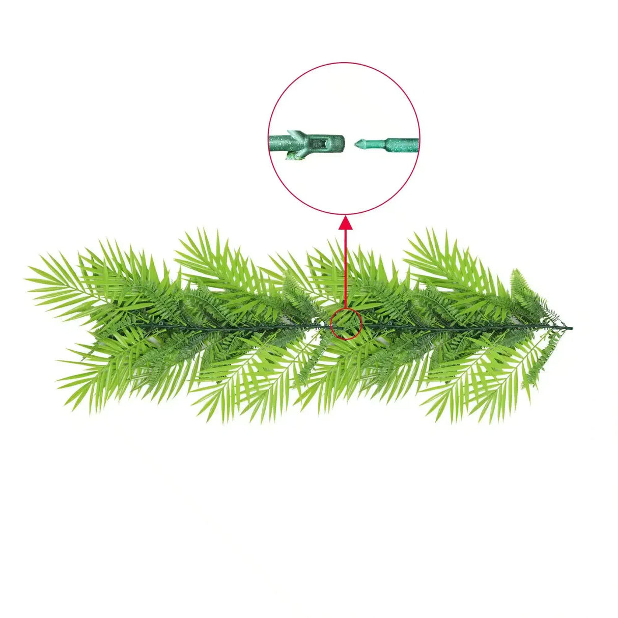 Artificial Extendable Hanging Tropical Palm and Fern Vine 55cm UV Resistant