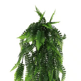 Artificial Hanging Bracken Fern Stem UV Resistant 77 cm - Top-Down View