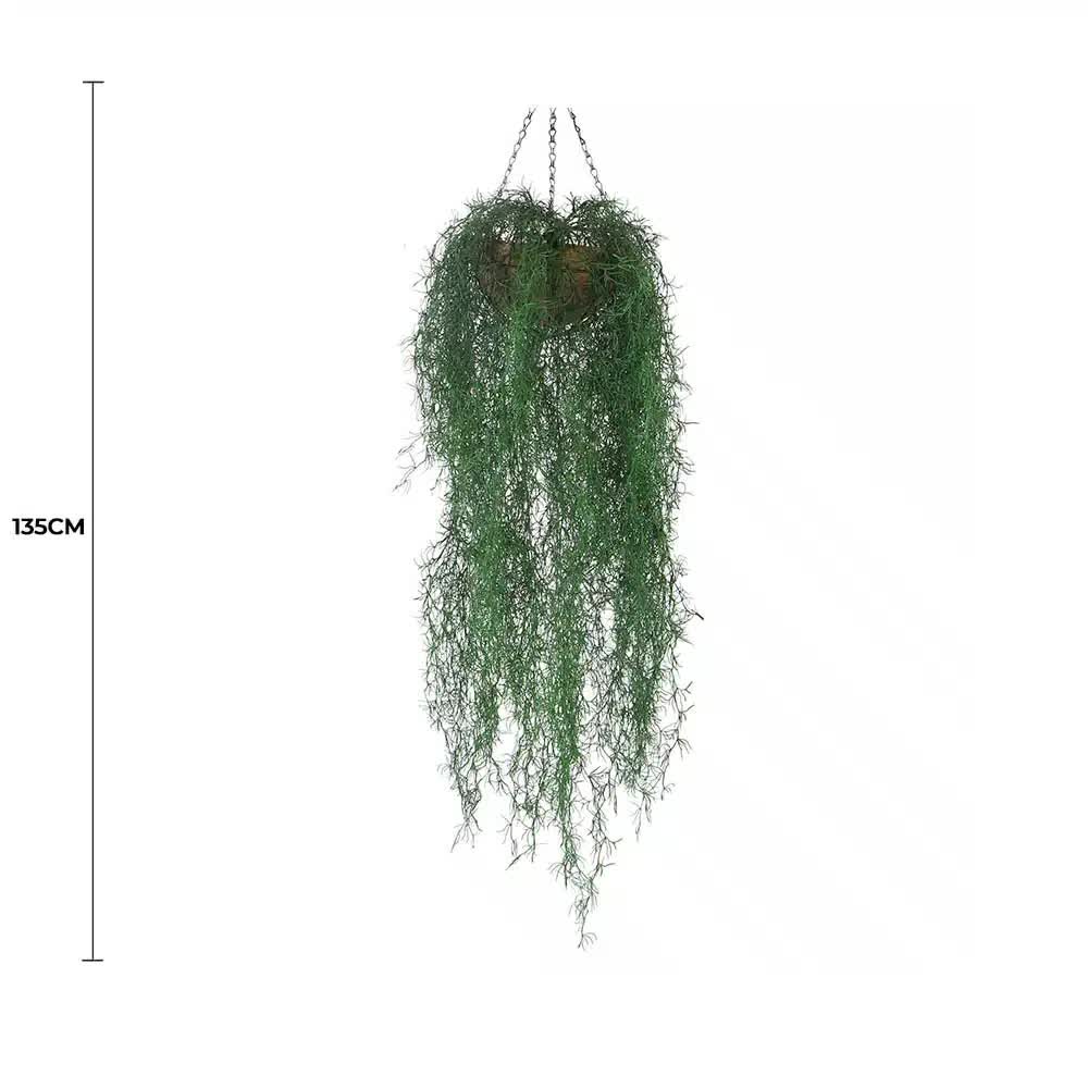 Long Hanging Artificial Spanish Moss Basket 135cm UV Resistant