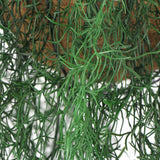 Long Hanging Artificial Spanish Moss Basket 135cm UV Resistant - Top-Down View