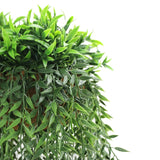 Artificial Hanging Fern Basket UV Resistant 35cm x 140cm - Side View