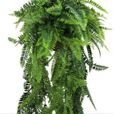 Artificial Hanging Fern Basket UV Resistant 45cm x 125cm - Top-Down View