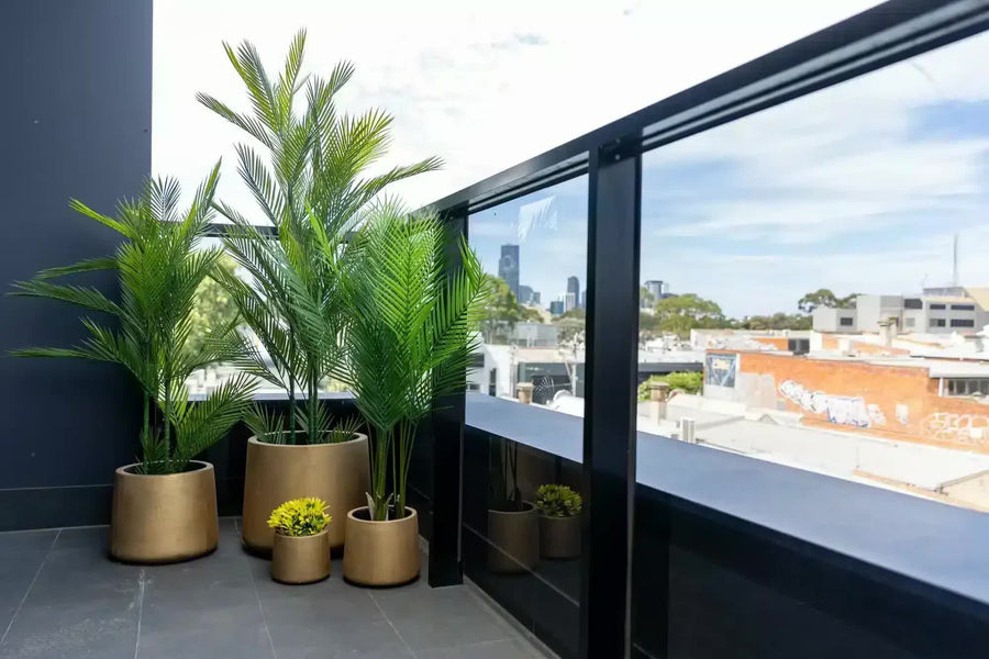 Elegant Gold Planters / Gold Pots Set of 4