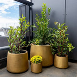 Elegant Gold Planters / Gold Pots Set of 4 - 45-Degree Angle
