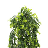 Artificial Mixed Green Evergreen Foliage 77cm UV Resistant - Top-Down View