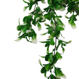Artificial Mixed Green & White Hanging Jasmine 73cm UV Resistant - Side View