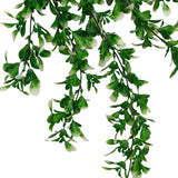 Artificial Mixed Green & White Hanging Jasmine 73cm UV Resistant - Top-Down View