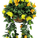 Artificial Hanging Basket Orange and Yellow Bouganvillea 30cm x 80cm Long UV Resistant