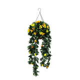 Artificial Hanging Basket Orange and Yellow Bouganvillea 30cm x 80cm Long UV Resistant