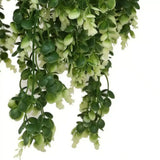 Artificial Spring Evergreen Hanging Basket UV Resistant 43cm - Top-Down View