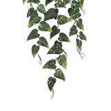 Hanging Artificial Pothos / Philodendron Plant UV Resistant 85cm - Side View