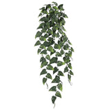 Hanging Artificial Pothos / Philodendron Plant UV Resistant 85cm - Top-Down View