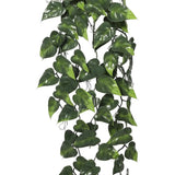 Hanging Artificial Pothos / Philodendron Plant UV Resistant 85cm - 45-Degree Angle