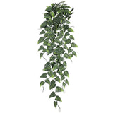 Hanging Artificial Pothos / Philodendron Plant UV Resistant 105cm - Side View