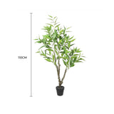 Potted Artificial Eucalyptus Tree (White Box Eucalyptus Albens) 110cm - Front View