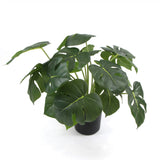 Dense Potted Artificial Monstera Deliciosa Plant With Real Touch Leaves 50cm - Side View
