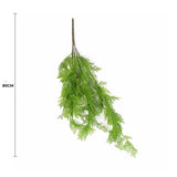 80cm Hanging Fresh Green Dense Maiden Hair Fern Bush UV Resistant - Front View