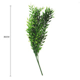 Artificial Bamboo Leaf Stem UV 30cm - Front View